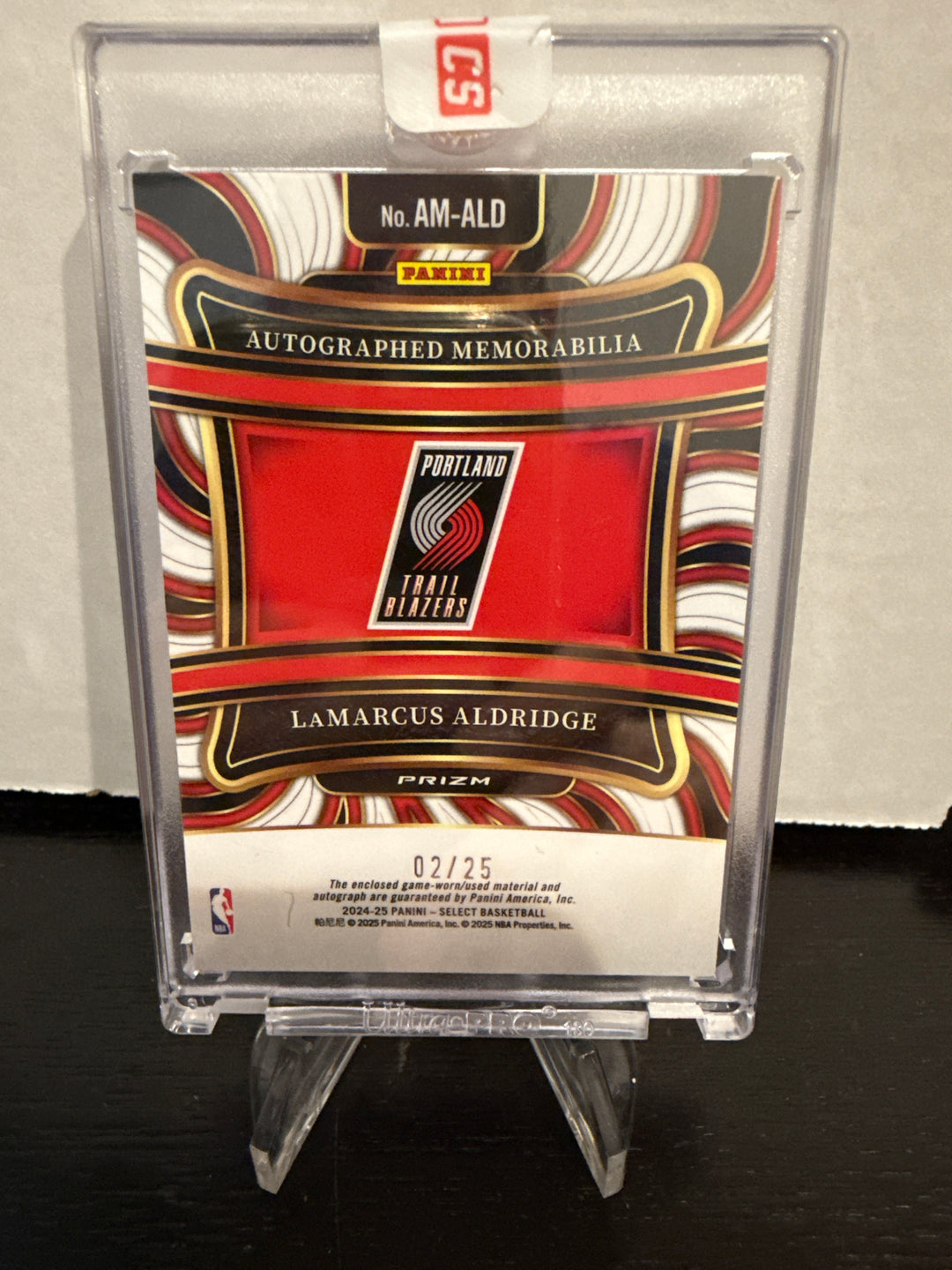 LaMarcus Aldridge 2024-2025 Panini Select Tie Die Patch Auto, 02/25
