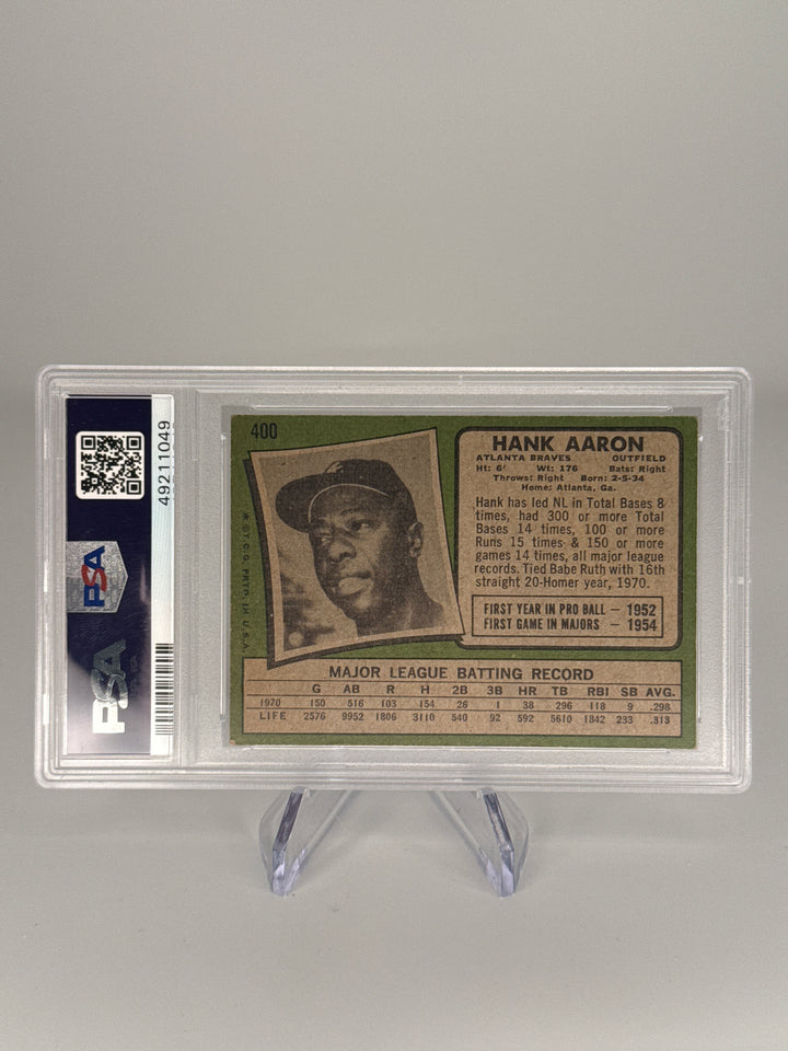Henry Aaron 1971 Topps, PSA 4