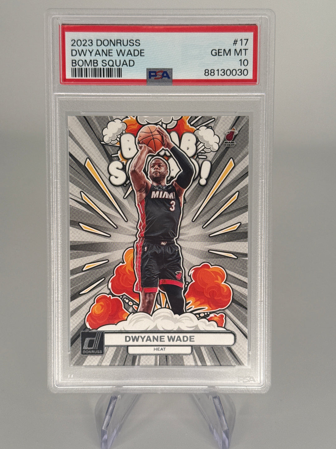 Dwyane Wade 2023 Panini Donruss Bomb Squad, PSA 10 Gem Mint