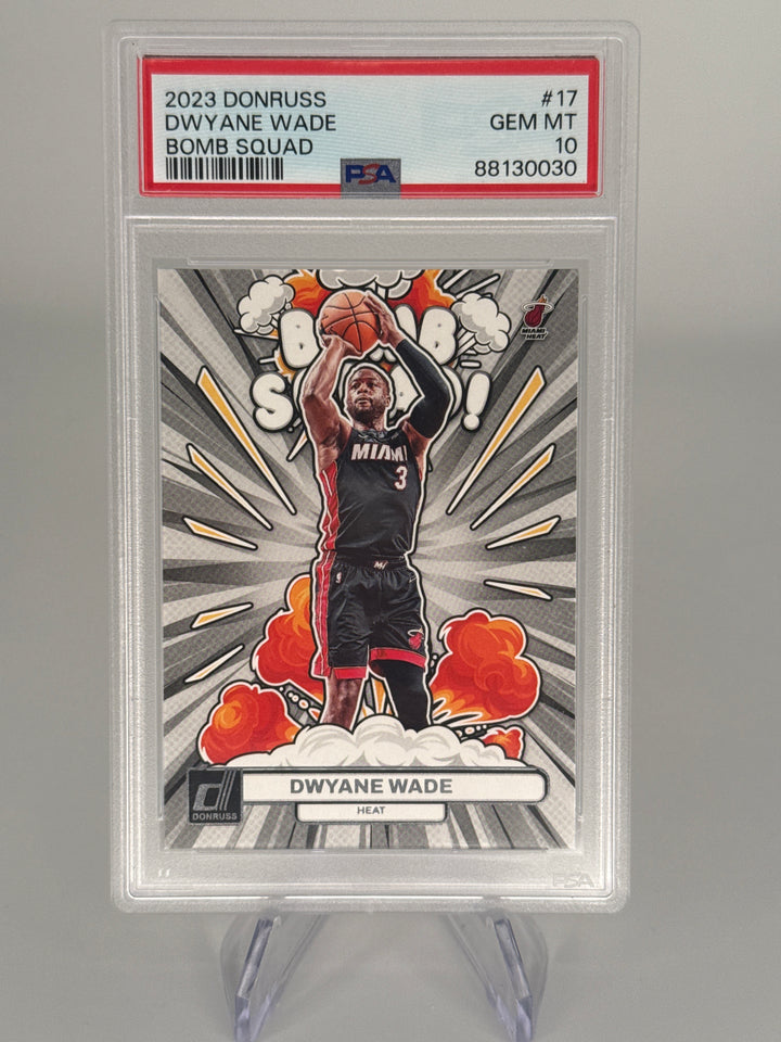 Dwyane Wade 2023 Panini Donruss Bomb Squad, PSA 10 Gem Mint