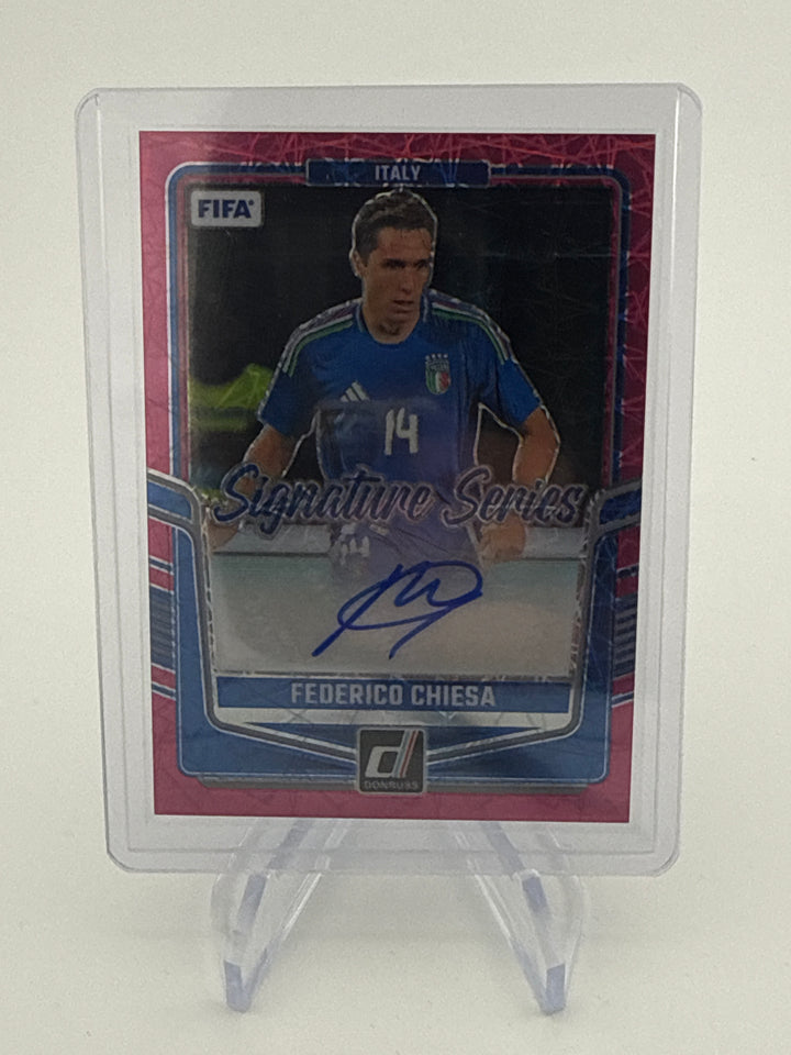 Federico Chiesa 2024-2025 Panini Donruss Signature Series Pink Velocity Auto