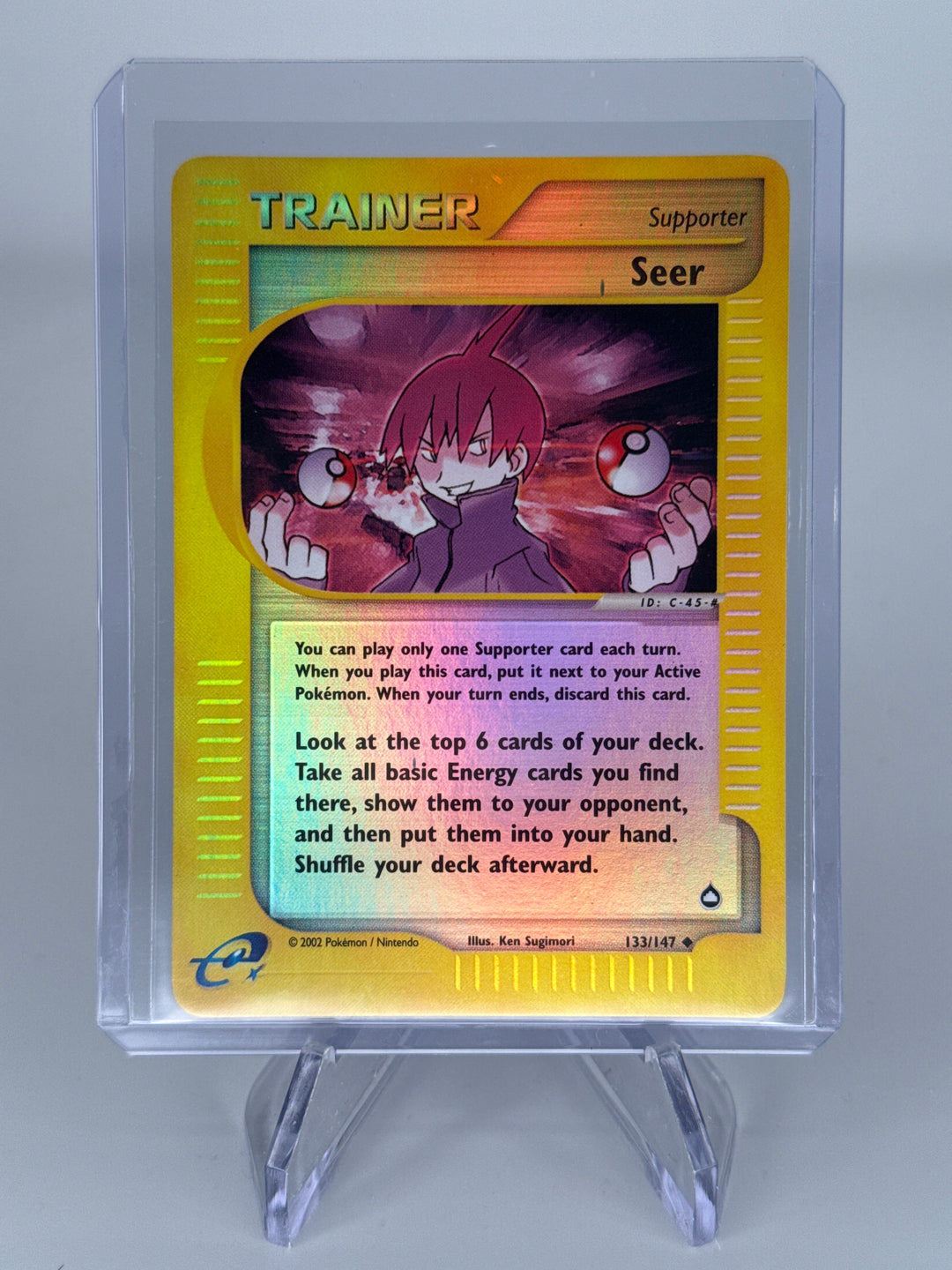 Pokemon TCG 2002 Seer Trainer Aquapolis Reverse Holo, 133/147