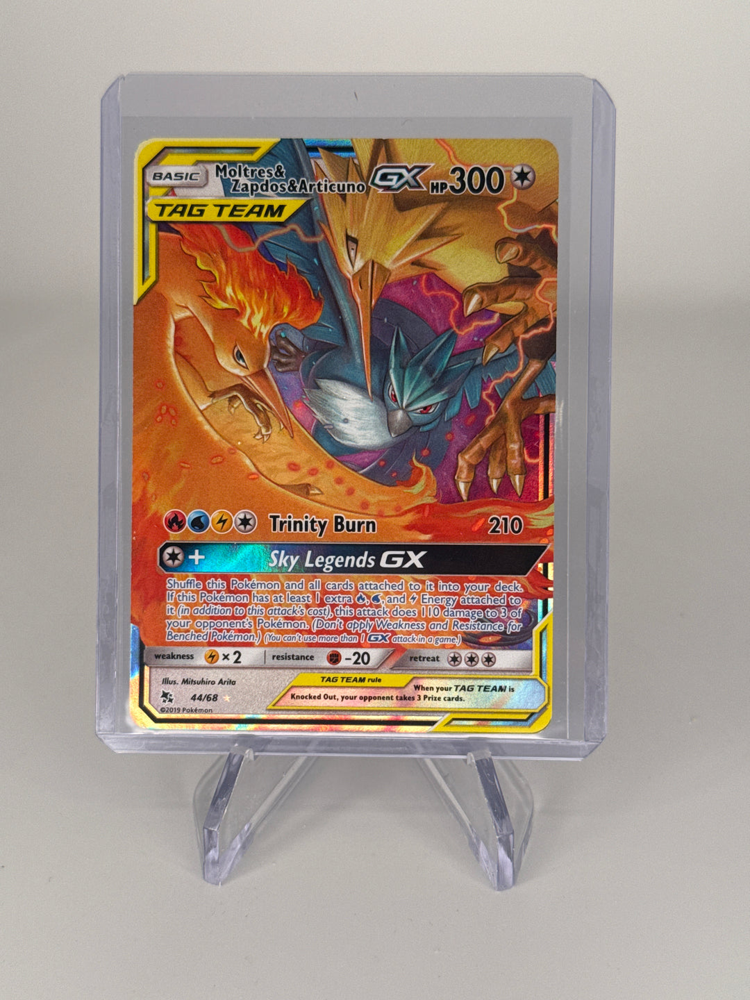 Pokemon TCG 2019 Moltres & Zapdos & Articuno GX Hidden Fates Tag Team, 44/68