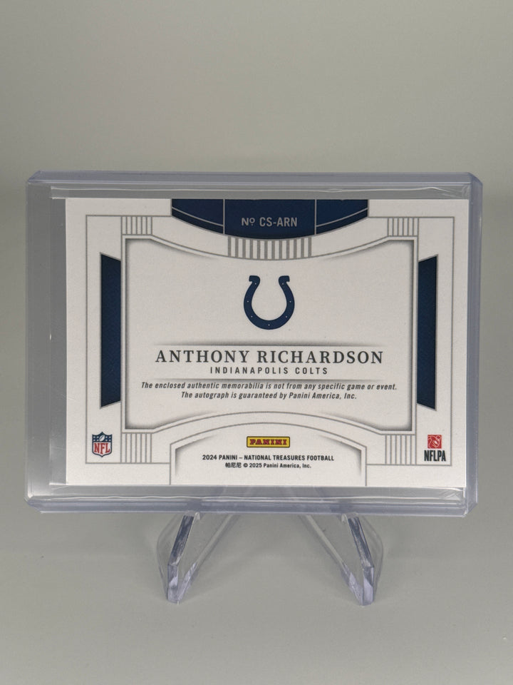 Anthony Richardson 2024 Panini National Treasures Colossal Patch Auto, 01/25