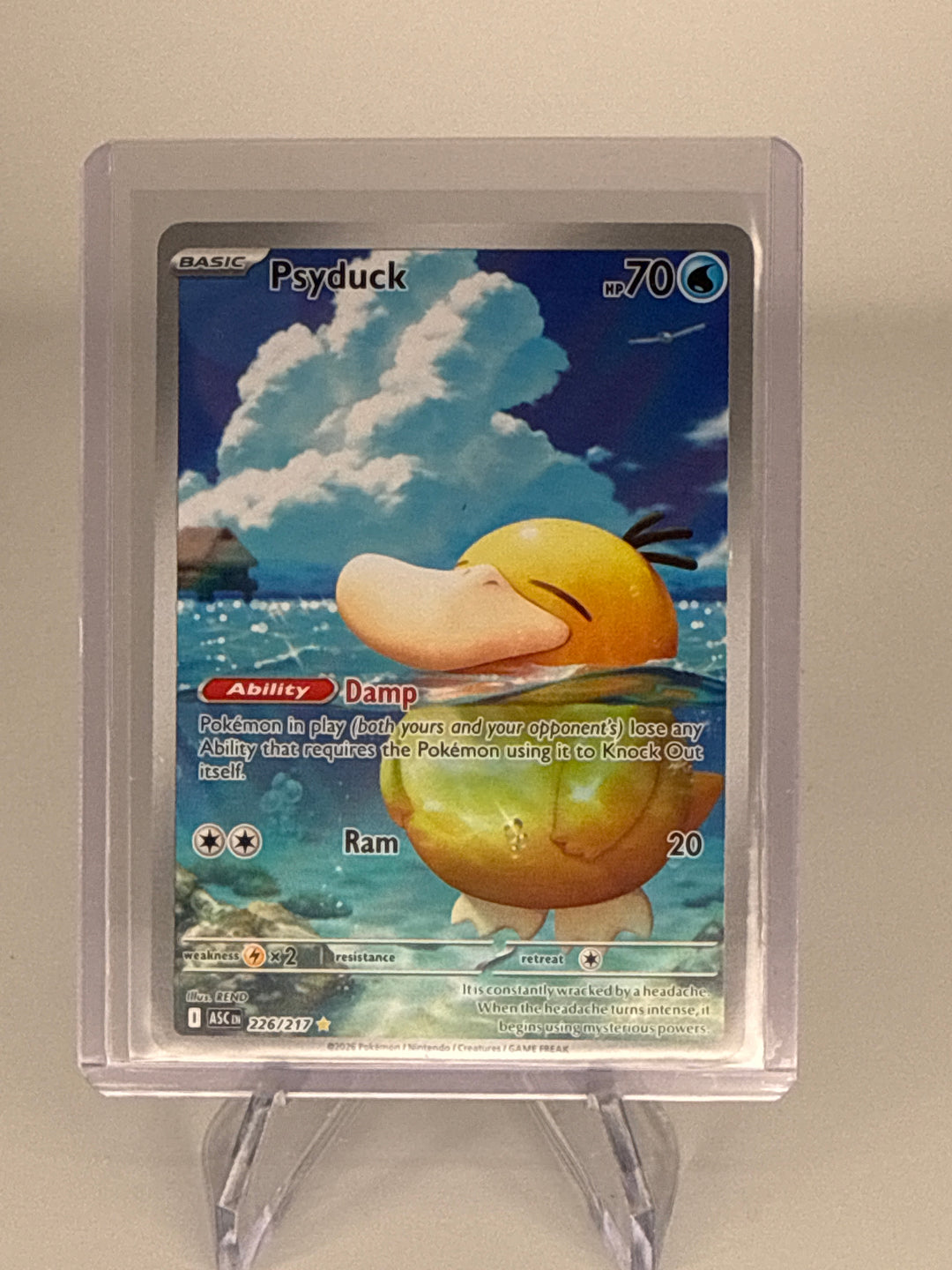 Pokemon TCG 2025 Psyduck Ascended Heroes Full Art Illustration Rare, 226/217