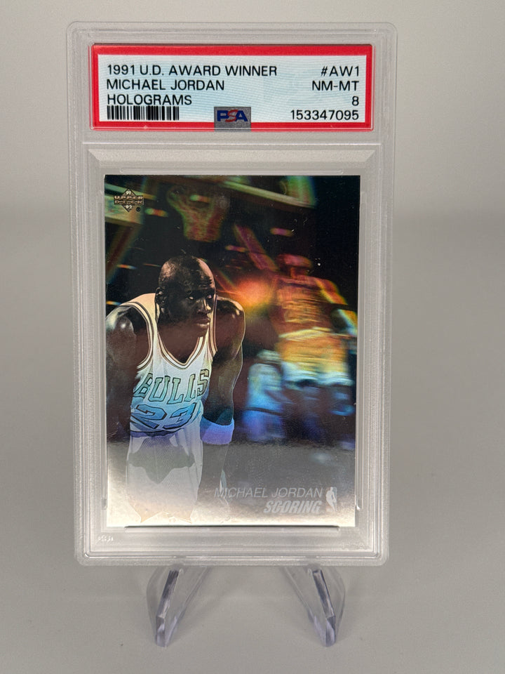 Michael Jordan 1991 Upper Deck Award Winner Holograms, PSA 8