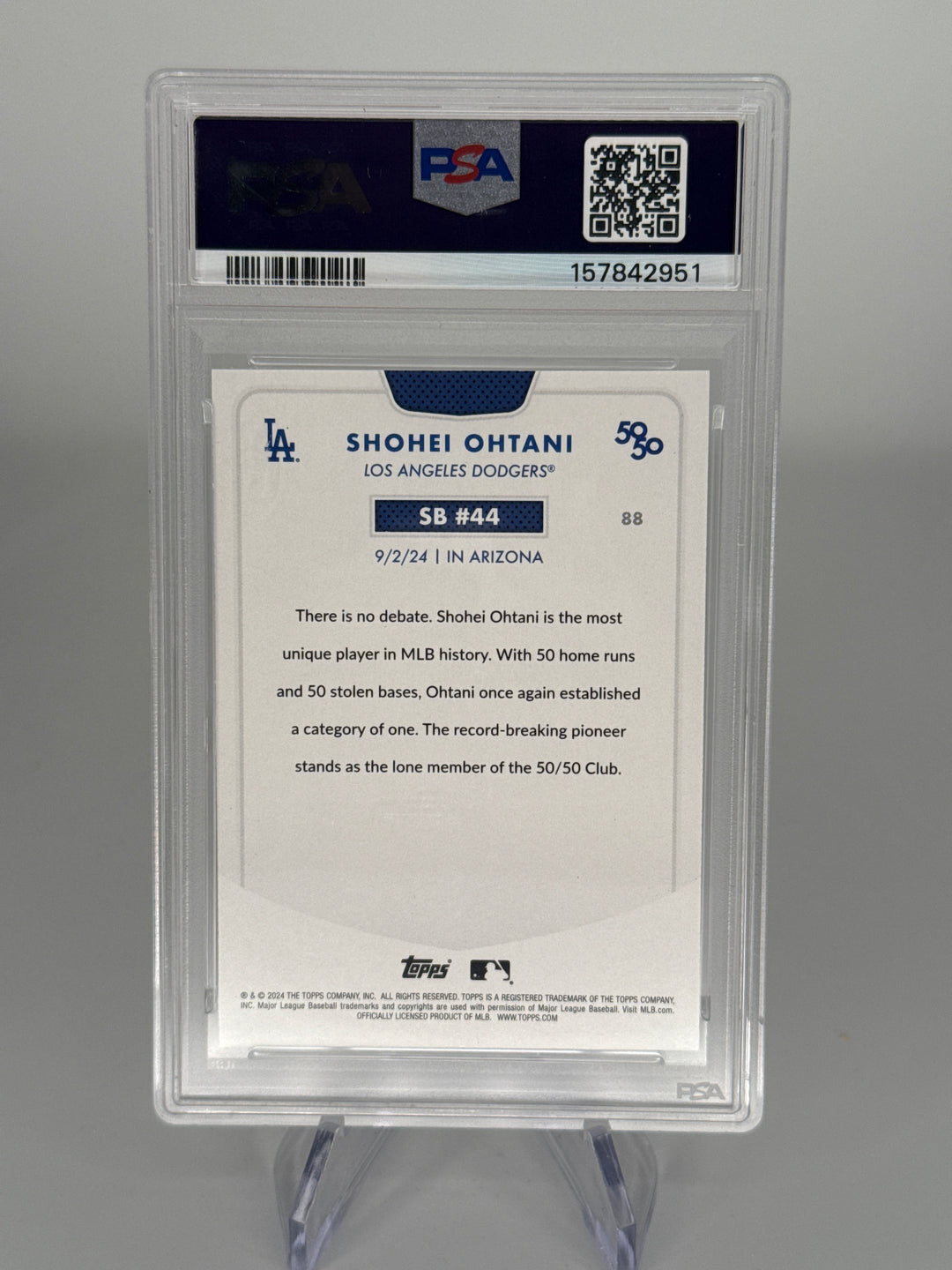 Shohei Ohtani 2024 Topps 50/50, PSA 10 Gem Mint