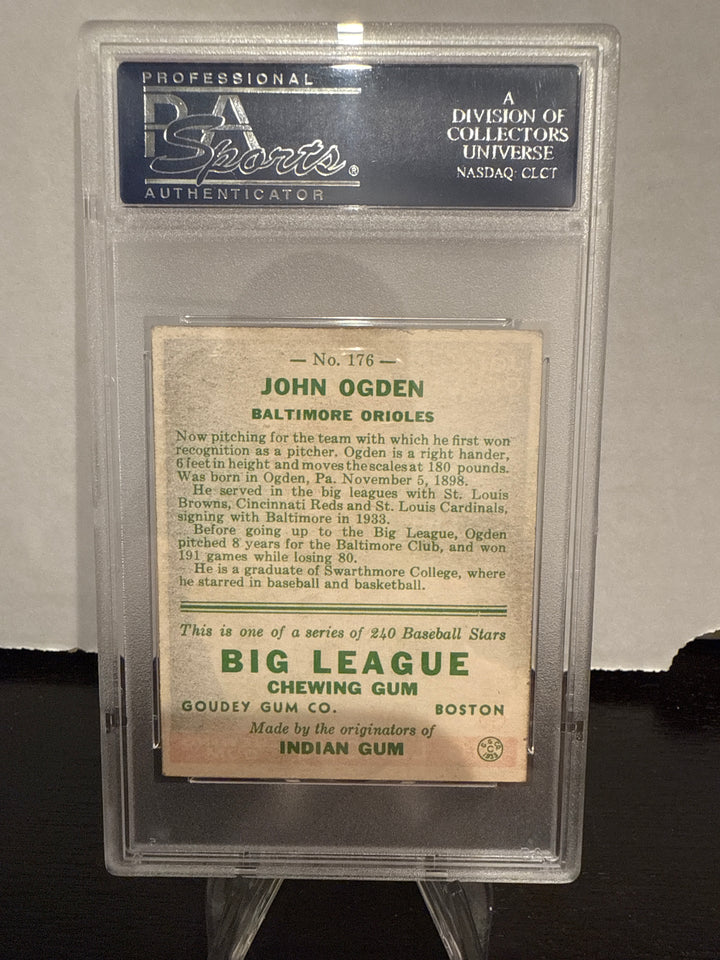 John Ogden 1933 Goudey, PSA 5