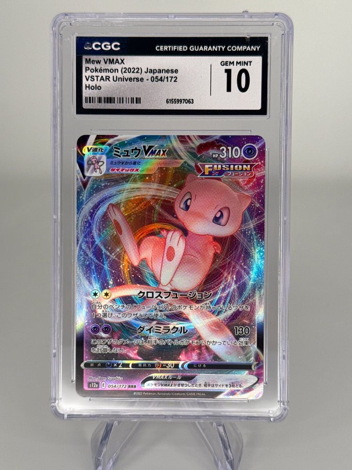 Pokemon TCG 2022 Japanese Mew VMax VStar Universe Holo, 054/172, CGC 10 Gem Mint