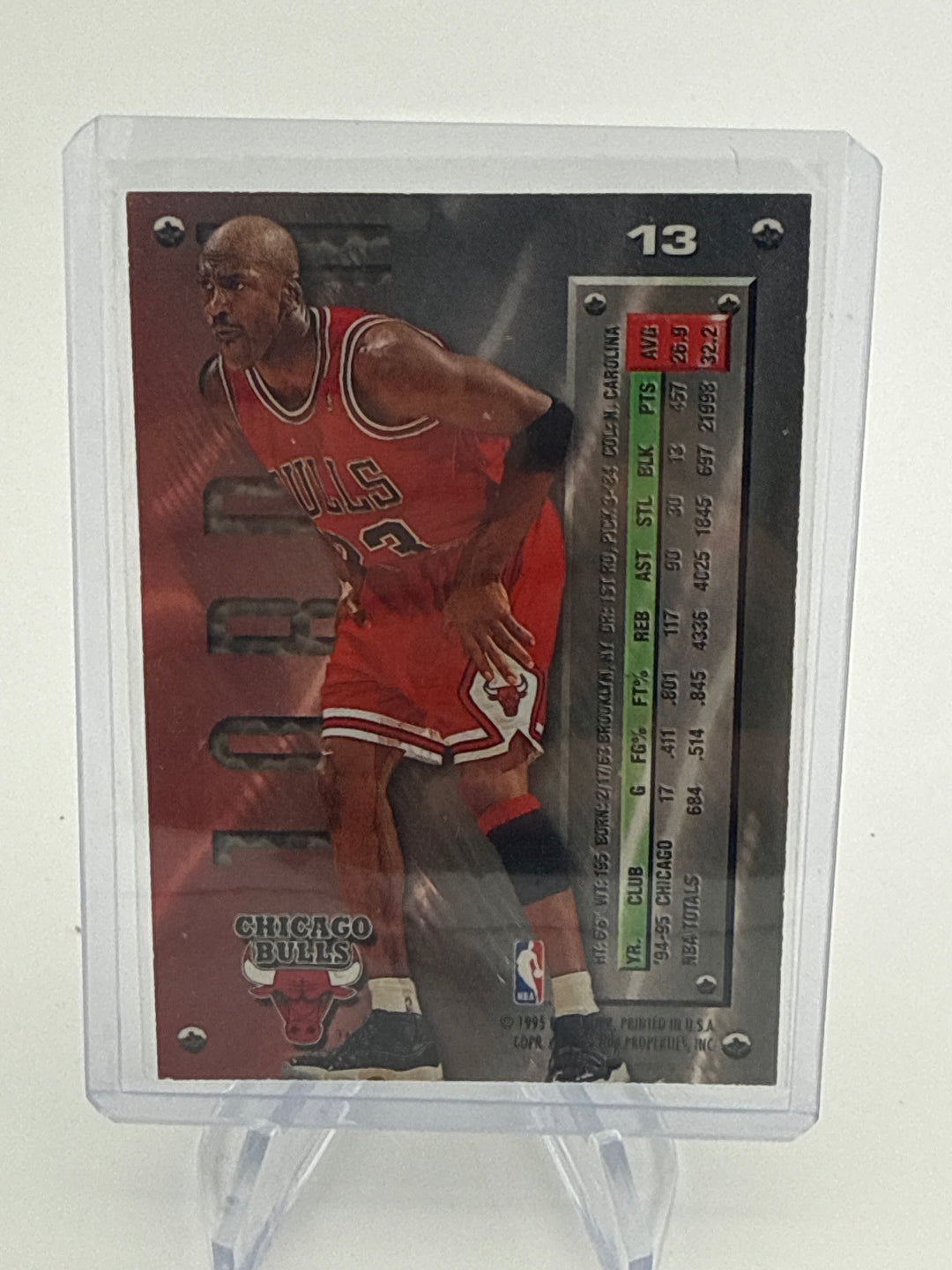 Michael Jordan 1995-1996 Fleer Metal Spotlight Silver