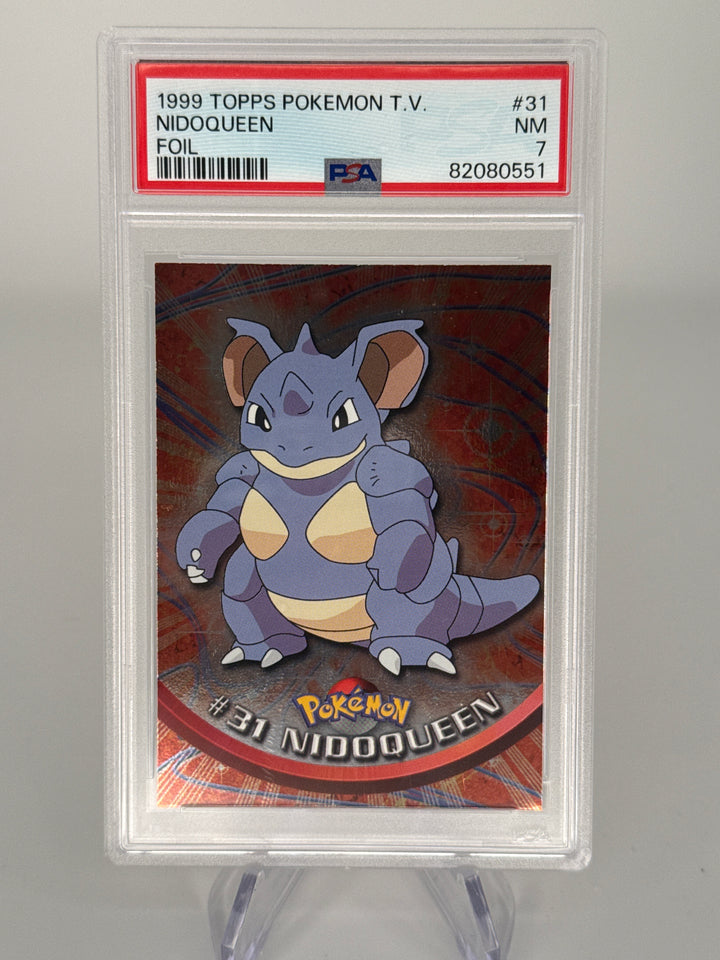 Pokemon TCG 1999 Topps Pokemon Nidoqueen Foil, 31, PSA 7