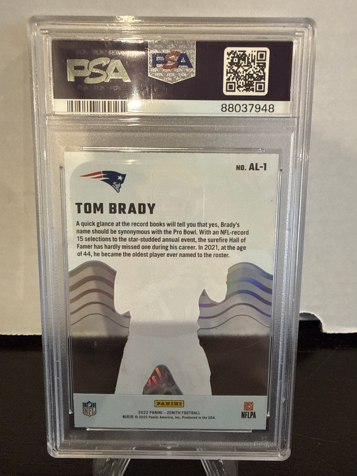 Tom Brady 2022 Panini Zenith Aloha SSP Case Hit, PSA 10 Gem Mint