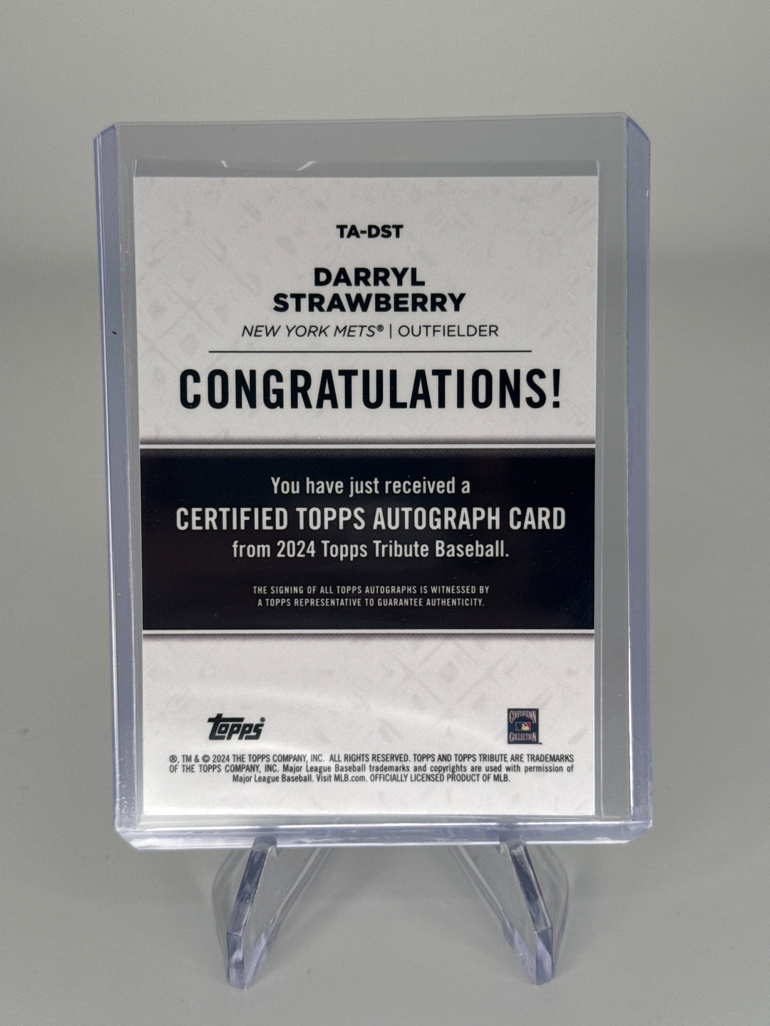 Darryl Strawberry 2024 Topps Tribute Auto, 183/199