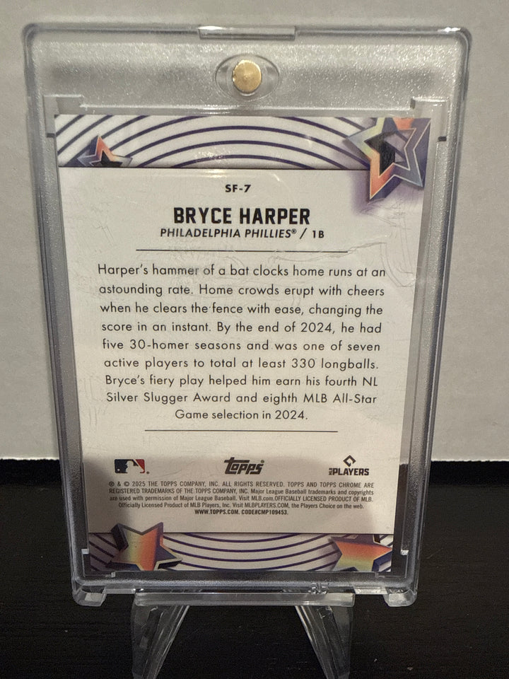 Bryce Harper 2025 Topps Chrome Cosmic Starfractor SP