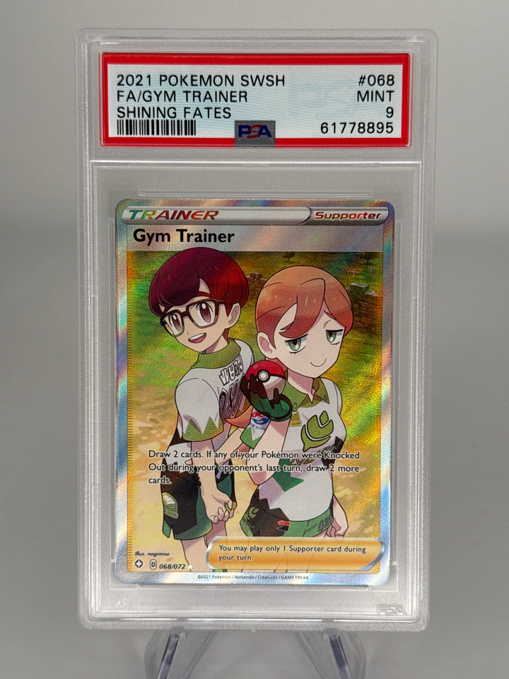 Pokemon TCG 2021 Gym Trainer Shining Fates Full Art Trainer, 068/072, PSA 9 Mint