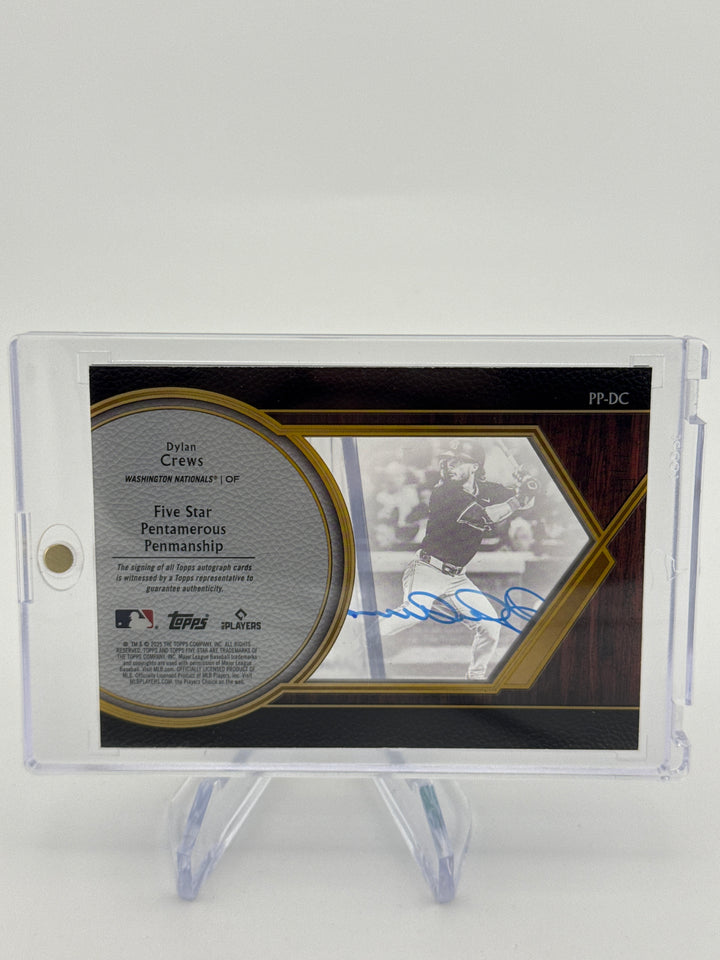 Dylan Crews 2025 Topps Five Star Pentamerous Penmanship Rookie Auto, 09/10