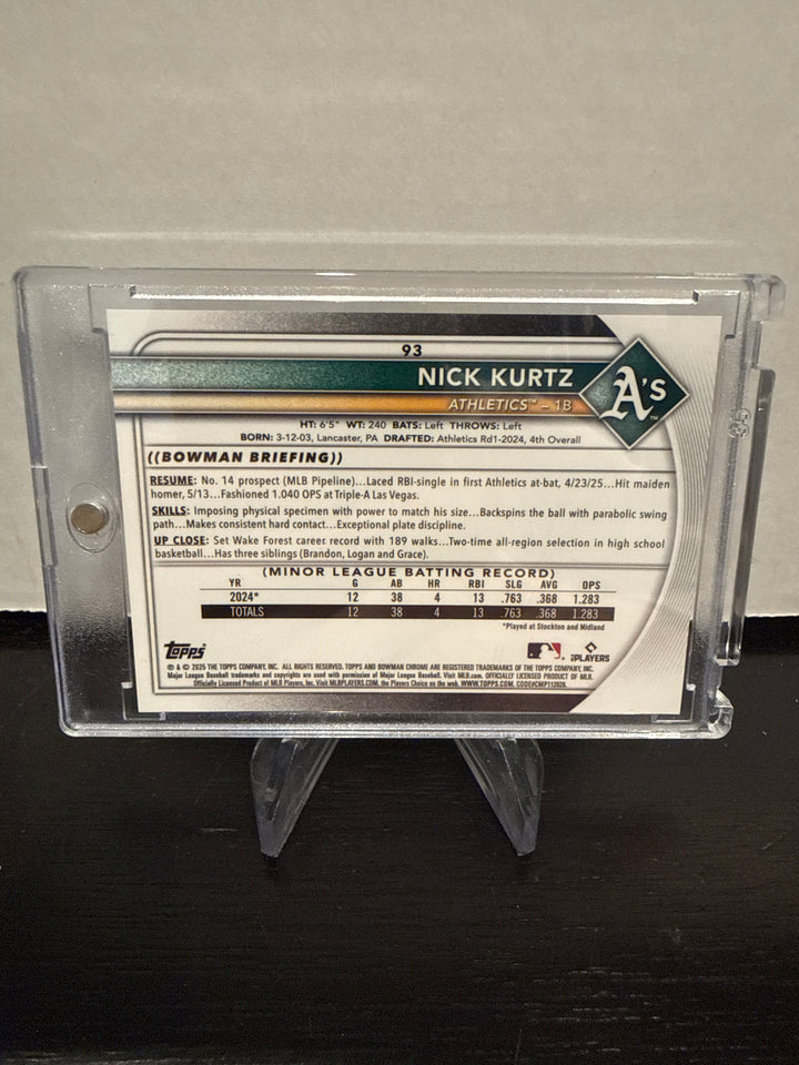 Nick Kurtz 2025 Bowman Chrome Gold Geometric Rookie, 05/50