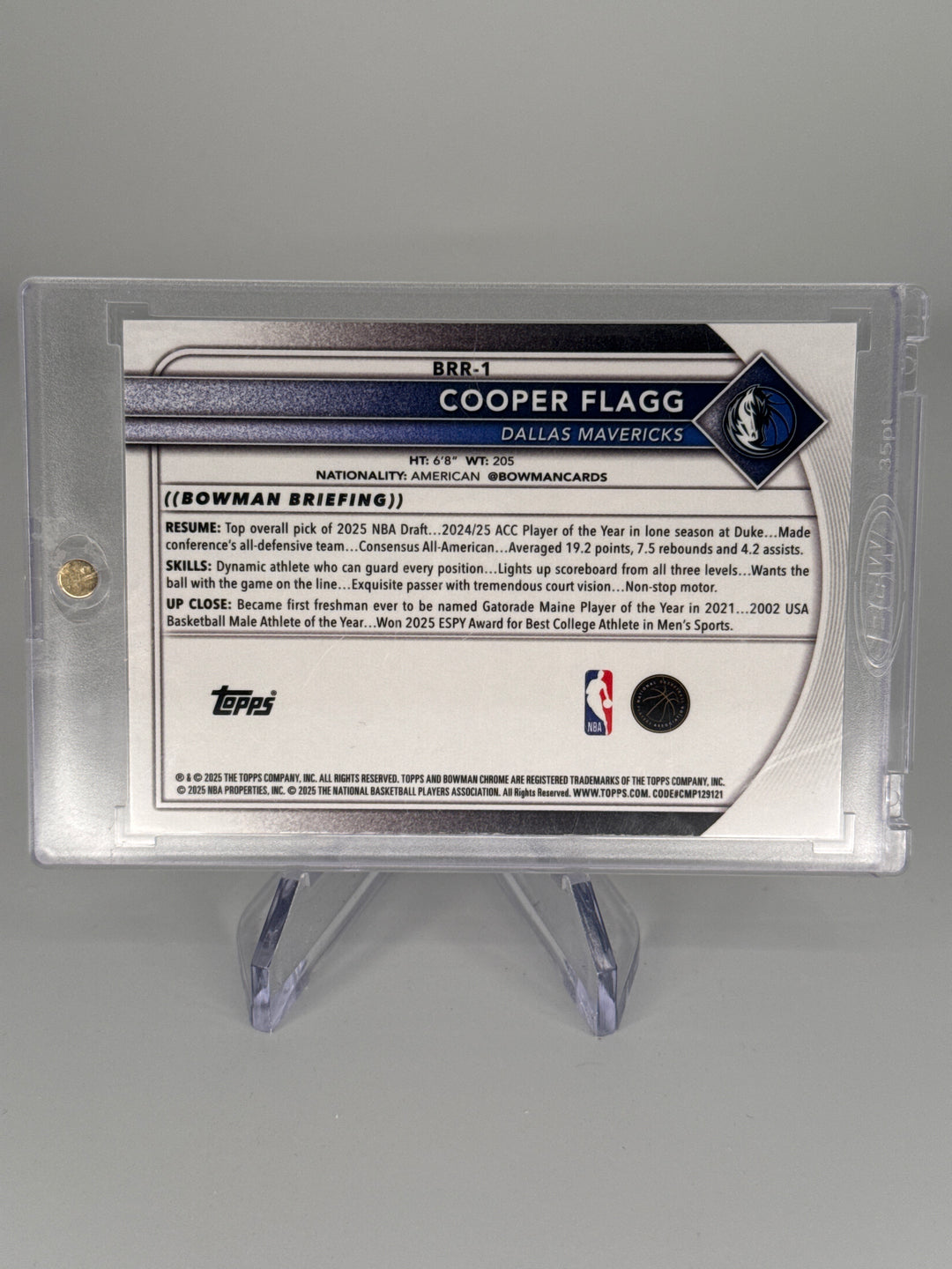 Cooper Flagg 2025 Bowman Chrome Red Variation Rookie
