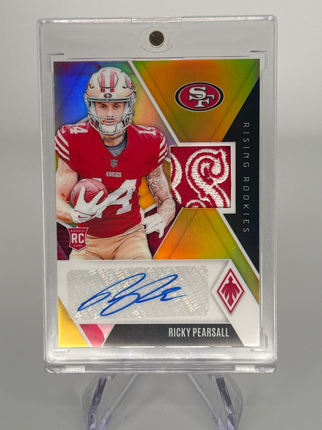 Ricky Pearsall 2024 Panini Phoenix Rising Rookie Patch Auto Gold, 06/10