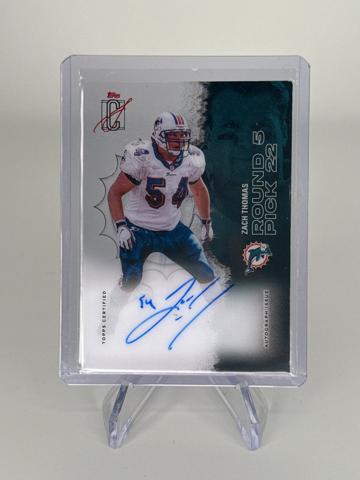 Zach Thomas 2025 Topps Signature Class Clear Auto