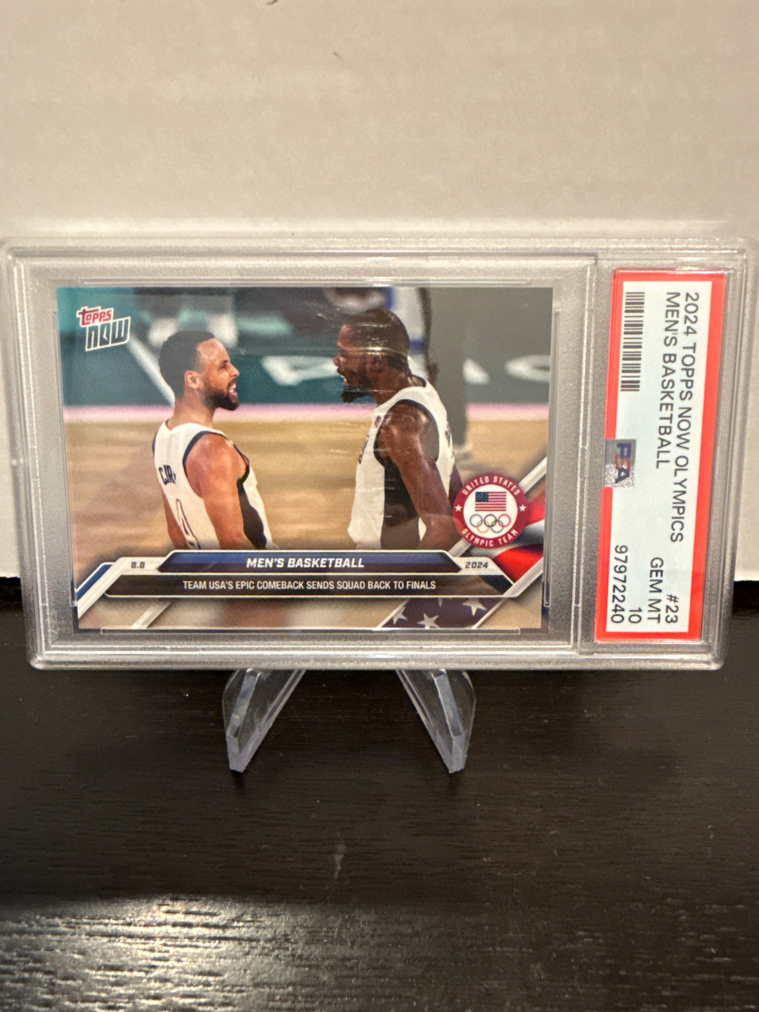 2024 Topps Now Olympic Games Men's Basketball, PSA 10 Gem Mint
