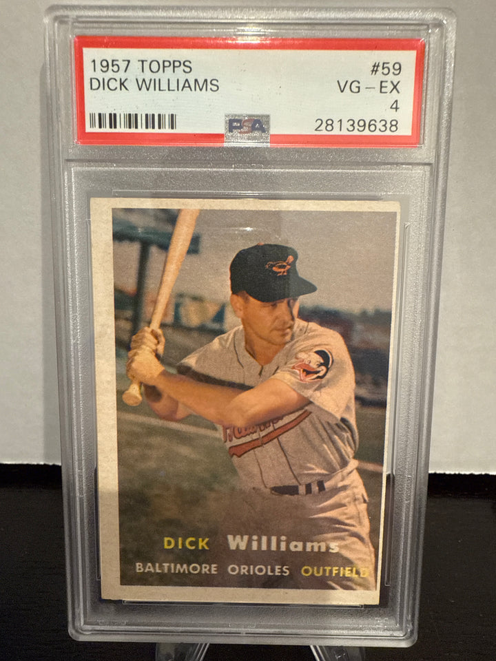 Dick Williams 1957 Topps, PSA 4
