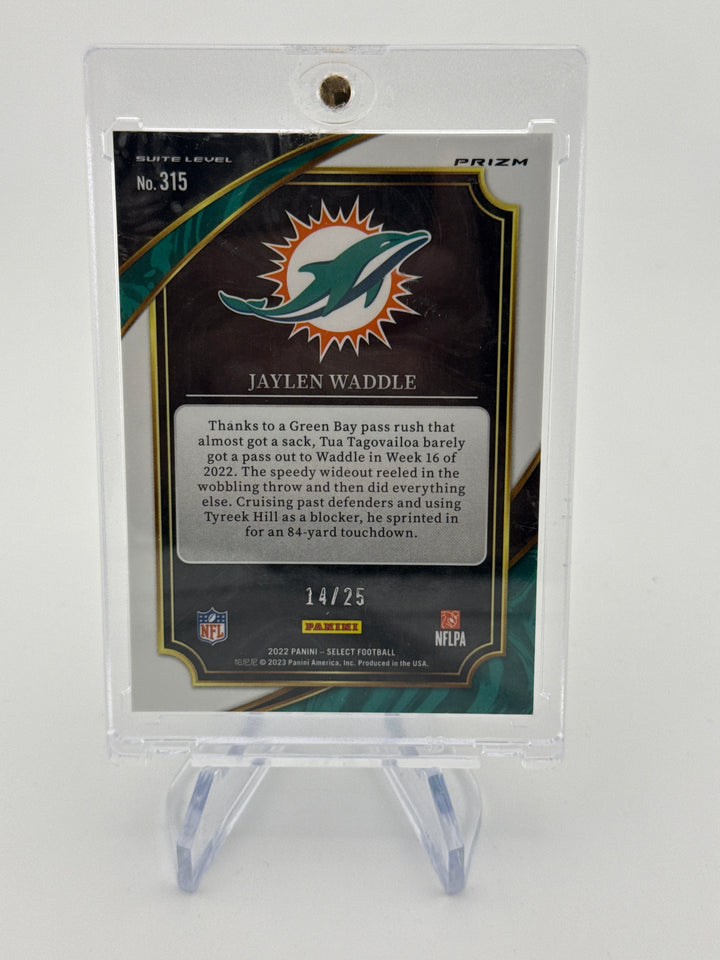 Jaylen Waddle 2022 Panini Select Tie Die Suite Level Prizm, 14/25