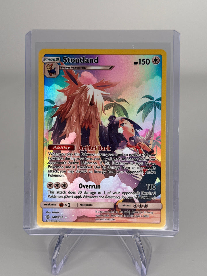 Pokemon TCG 2019 Stoutland Cosmic Eclipse Secret Rare Holo, 248/236
