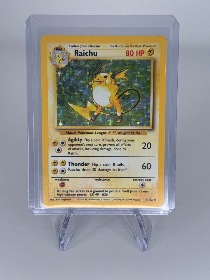 Pokemon TCG 1999 Raichu Base Set Holo, 14/102