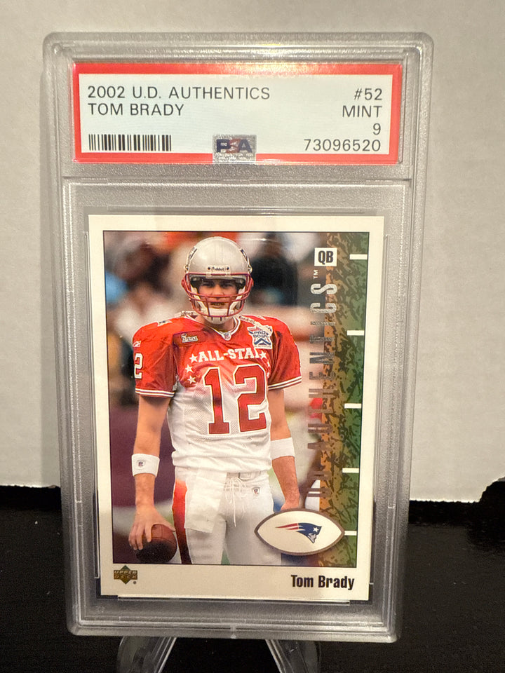 Tom Brady 2002 Upper Deck Authentics, PSA 9 Mint