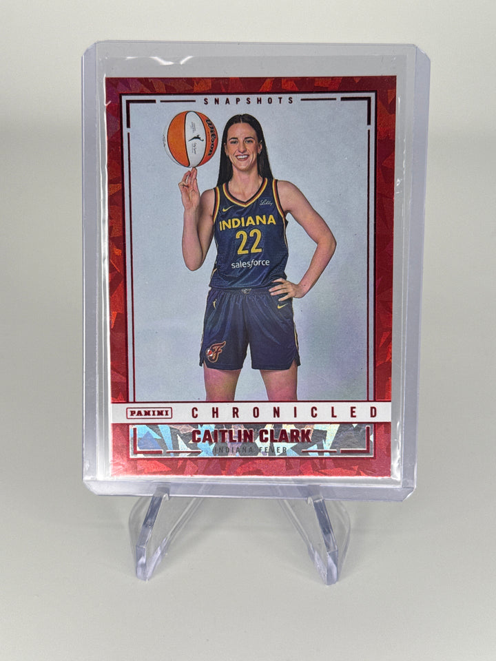 Caitlin Clark 2025 Panini Caitlin Clark Chronicles Snapshots Red Ice