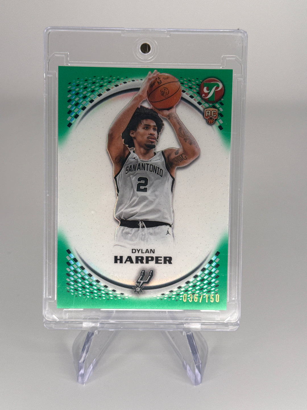 Dylan Harper 2026 Topps Pristine Green Refractor Rookie, 036/150