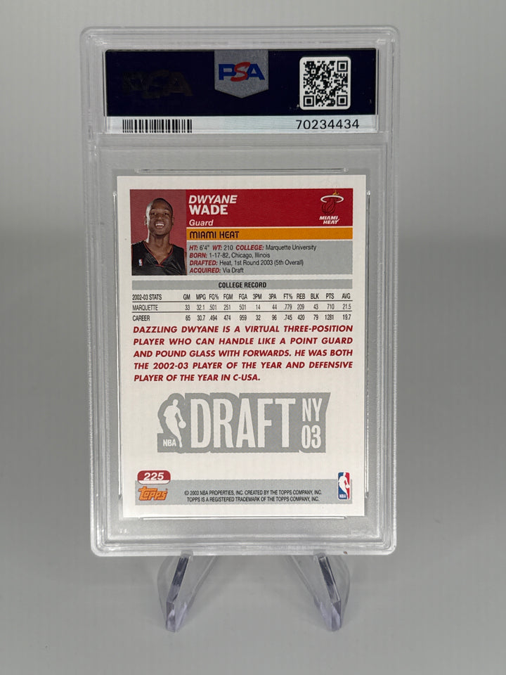 Dwayne Wade 2003 Topps Rookie Collection, PSA 10 Gem Mint