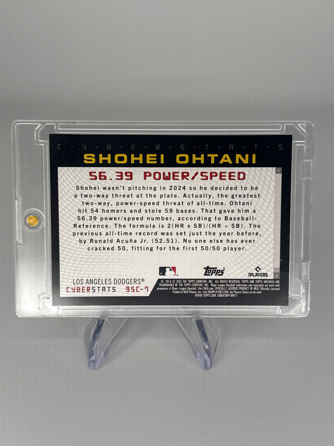 Shohei Ohtani 2025 Topps Archives Cyber Stats