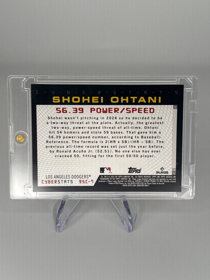 Shohei Ohtani 2025 Topps Archives Cyber Stats