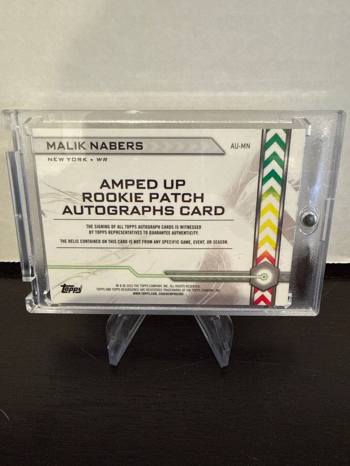 Malik Nabers 2024 Topps Resurgence Dual Patch Rookie Auto Electron, 11/14