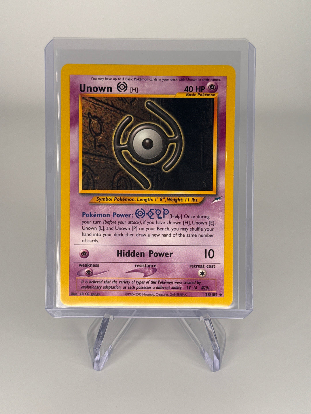 Pokemon TCG 2002 Unown Neo Destiny, 28/105
