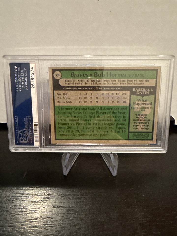 Bob Horner 1979 Topps, PSA 6