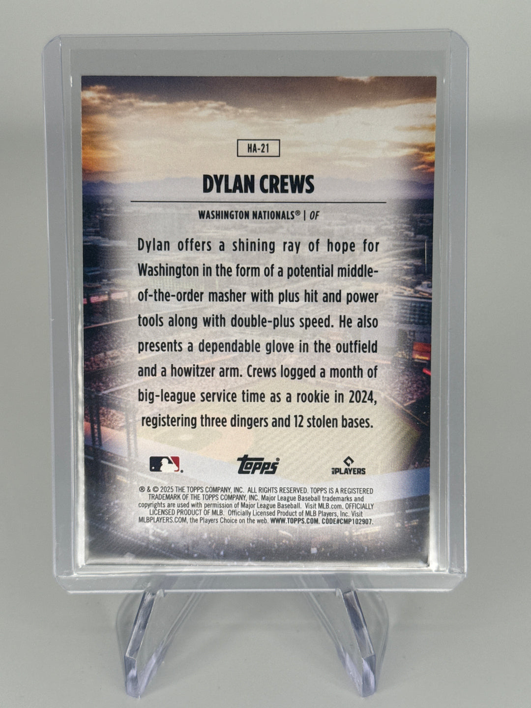Dylan Crews 2025 Topps Series 2 Home Field Advantage Rookie SSP