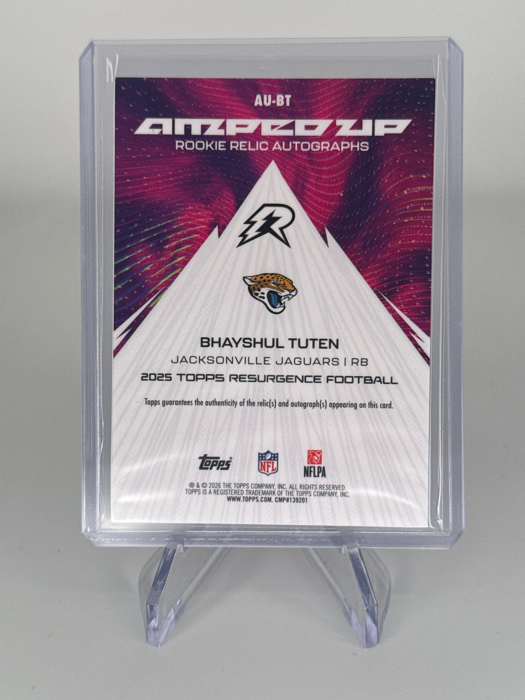 Bhayshul Tuten 2026 Topps Resurgence Amped Up Rookie Dual Relic Auto