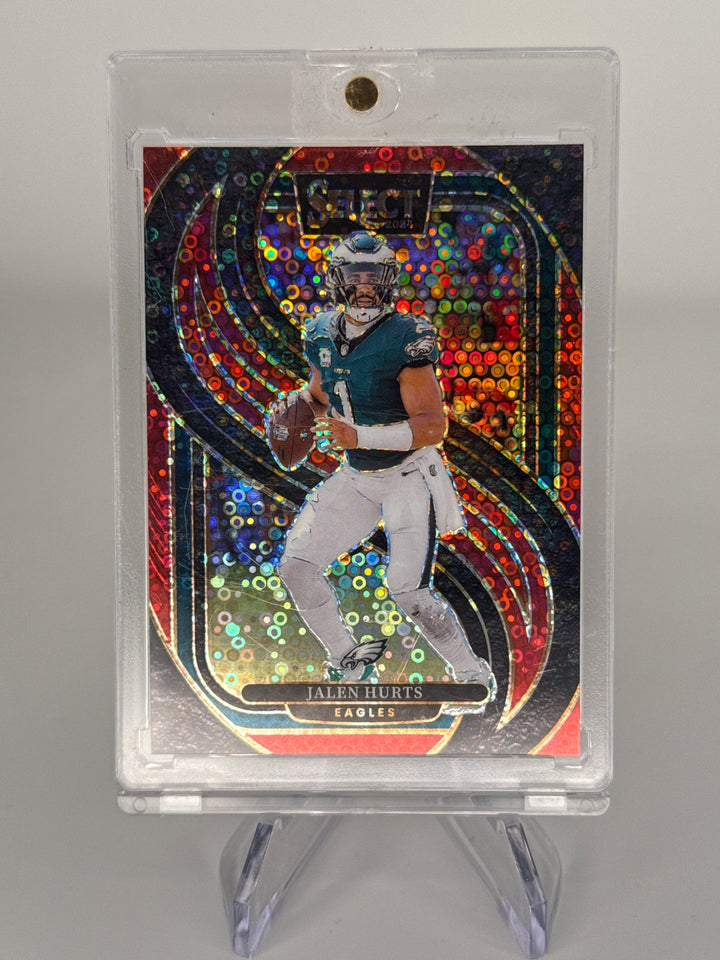 Jalen Hurts 2024 Panini Select Red Disco Prizm, 44/49