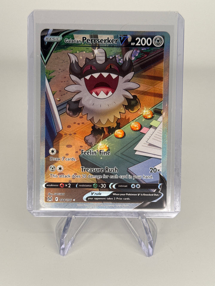 Pokemon TCG 2022 Galarian Perrserker V Lost Origin Full Art, 184/196