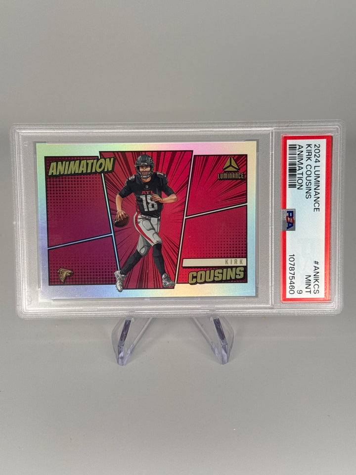 Kirk Cousins 2024 Panini Luminance Animation SSP Case Hit, PSA 9 Mint