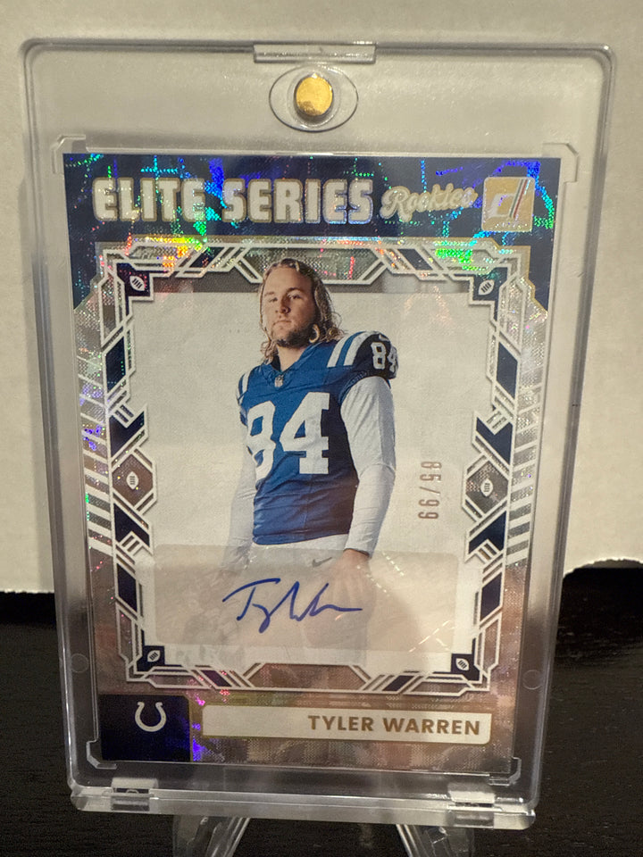 Tyler Warren 2025 Panini Donruss Elite Series Rookie Auto, 85/99