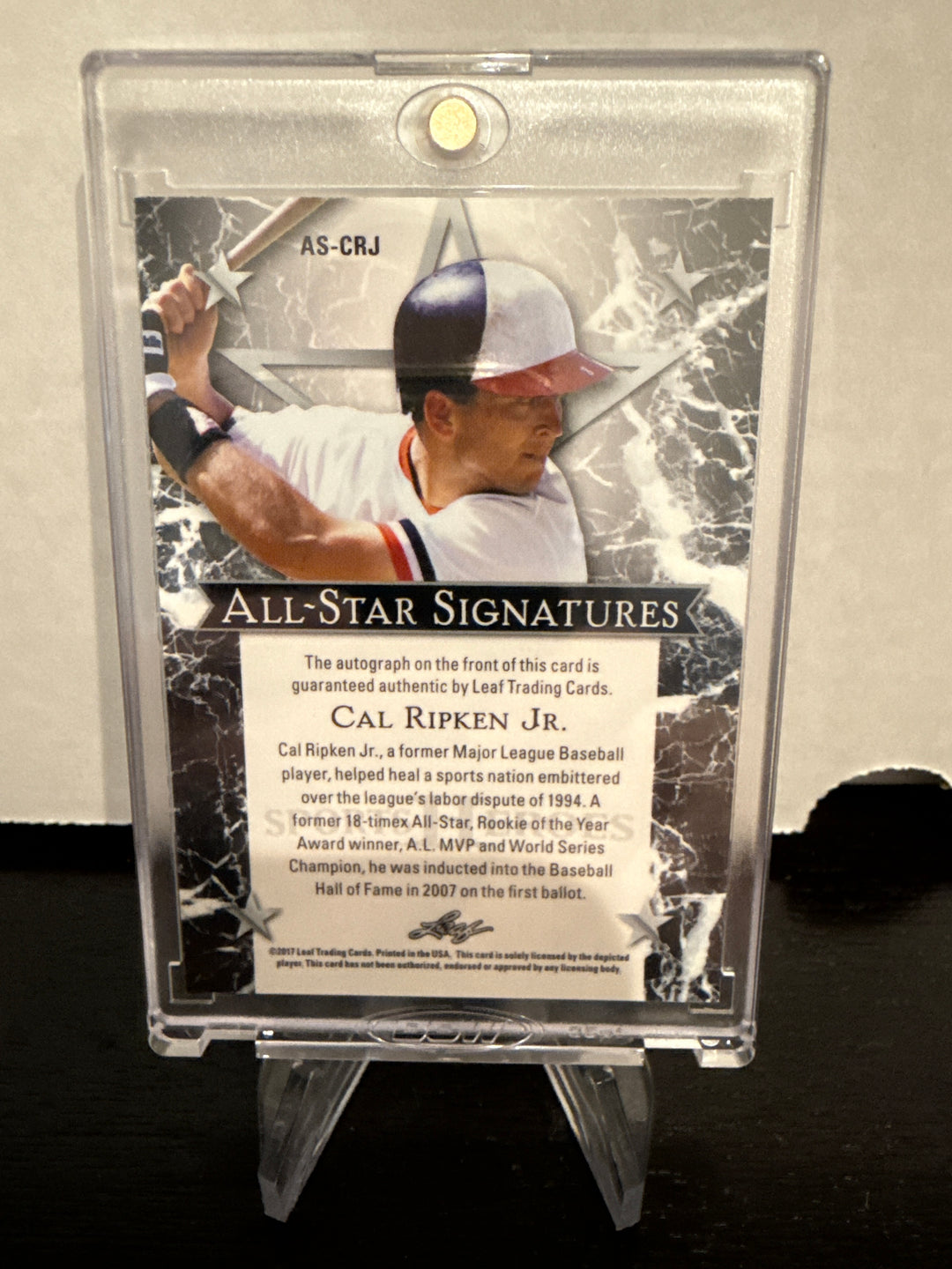 Cal Ripken Jr 2017 Leaf Sports Heroes All-Star Signatures Silver