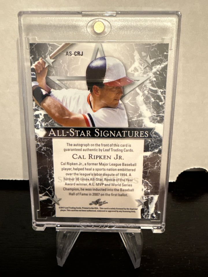 Cal Ripken Jr 2017 Leaf Sports Heroes All-Star Signatures Silver