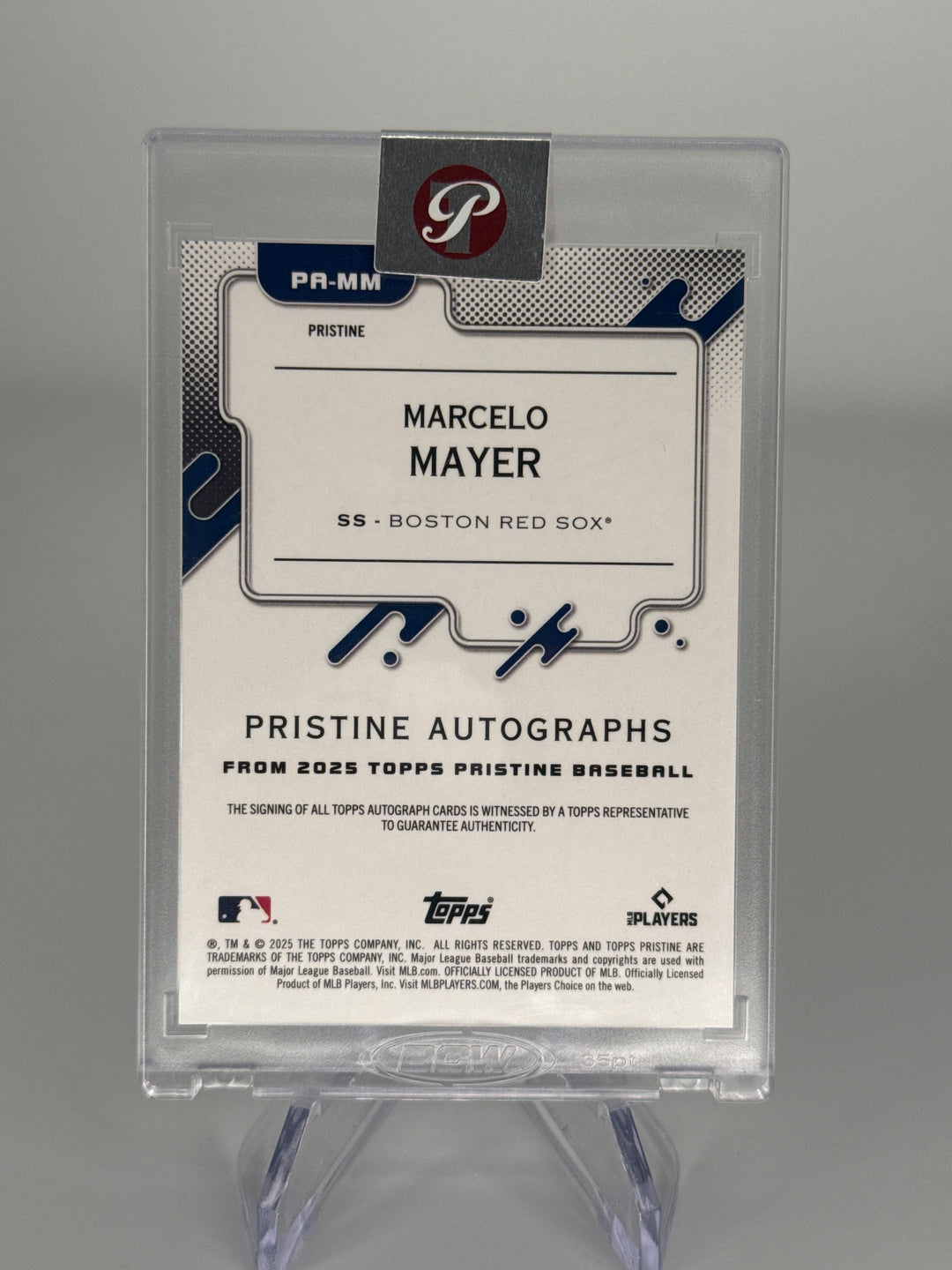 Marcelo Mayer 2025 Topps Pristine Gold Pristine Rookie Auto, 28/50