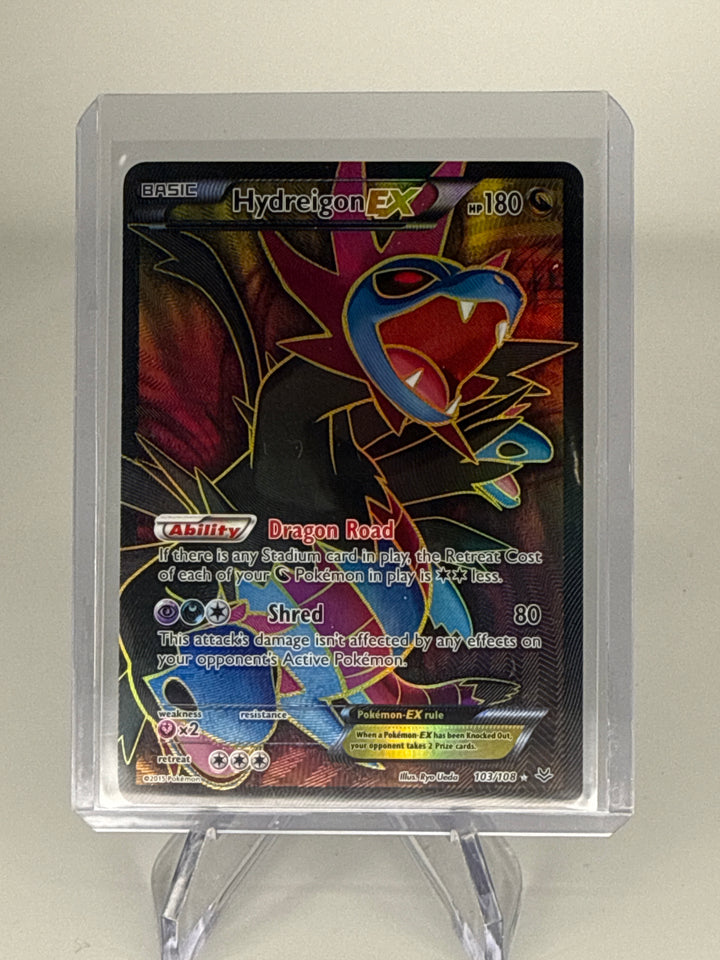 Pokemon TCG 2015 Hydreigon EX Roaring Skies Full Art Holo, 103/108