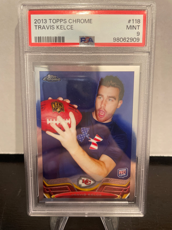 Travis Kelce 2013 Topps Chrome Rookie, PSA 9 Mint