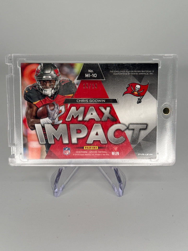 Chris Godwin 2019 Panini Spectra Max Impact Neon Pink Relic, 15/15